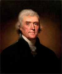 Portrait of Thomas Jefferson by Rembrandt Peale