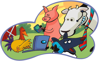 Cartoon farm animals